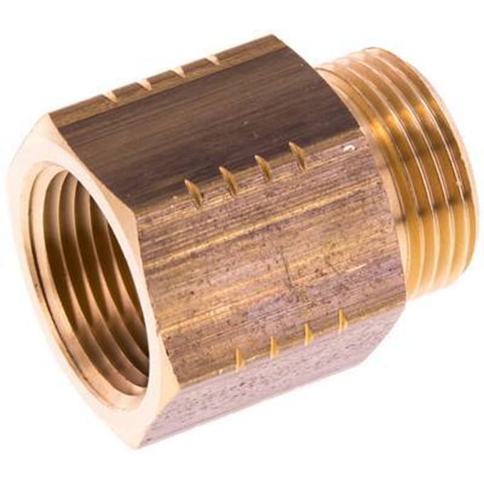 G 3/4'' x 3/4'' NPT M/F Messing Verloopring 16 Bar - Hydrauliek - FL2S-MF-B-034GN