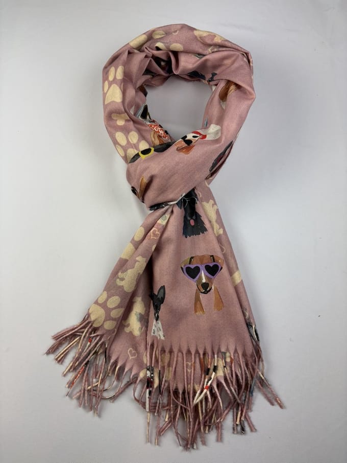 Leuke honden sjaal in 7 kleuren 30% katoen / 70% viscose