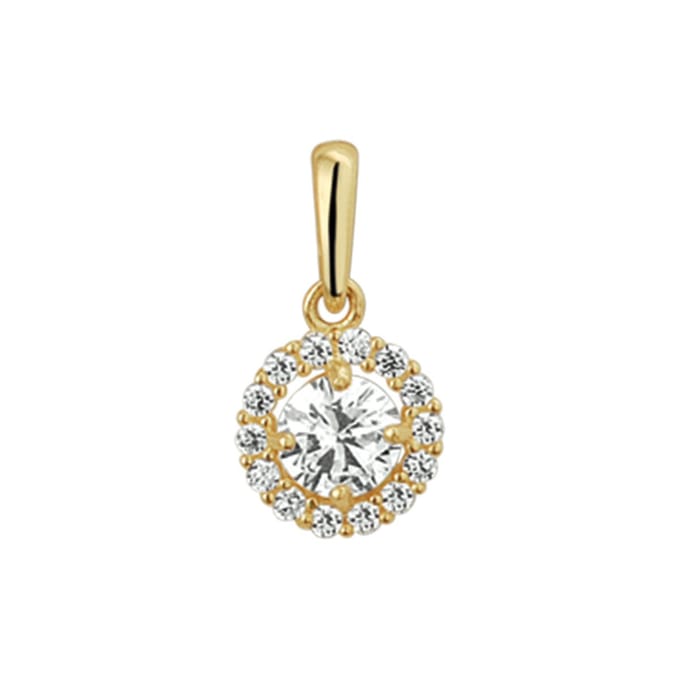 The Jewelry Collection Hanger Zirkonia - Goud
