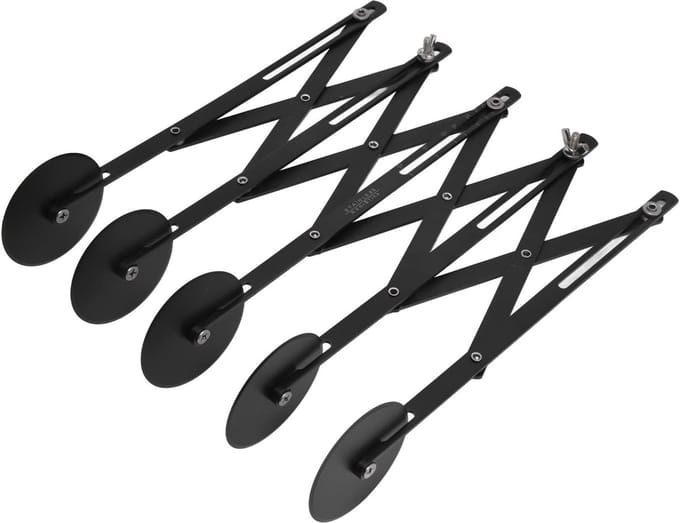 Deegsnijder Wielen - Gebakroller Pizzames - Bakken Snijden - Verstelbare Breedte - 5 Rollen 11cm