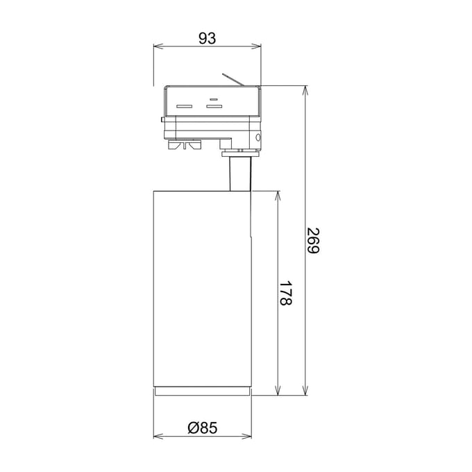 Deko-Light LED-railspot Lucea 3-fasen 15W zwart