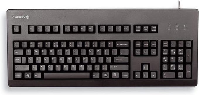 Cherry G80-3000, USB (PS/2 über Adapter) Tastatur, schwarz