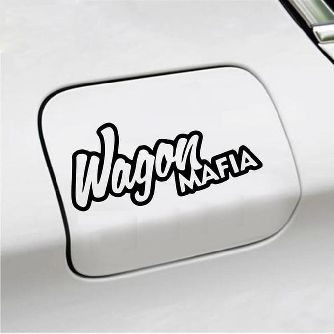 Bumpersticker - Wagon Maffia - 8,6 X 19 - Zwart