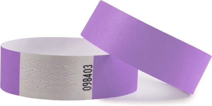 CombiCraft Blanco Tyvek Polsbandje Paars - 5000 stuks