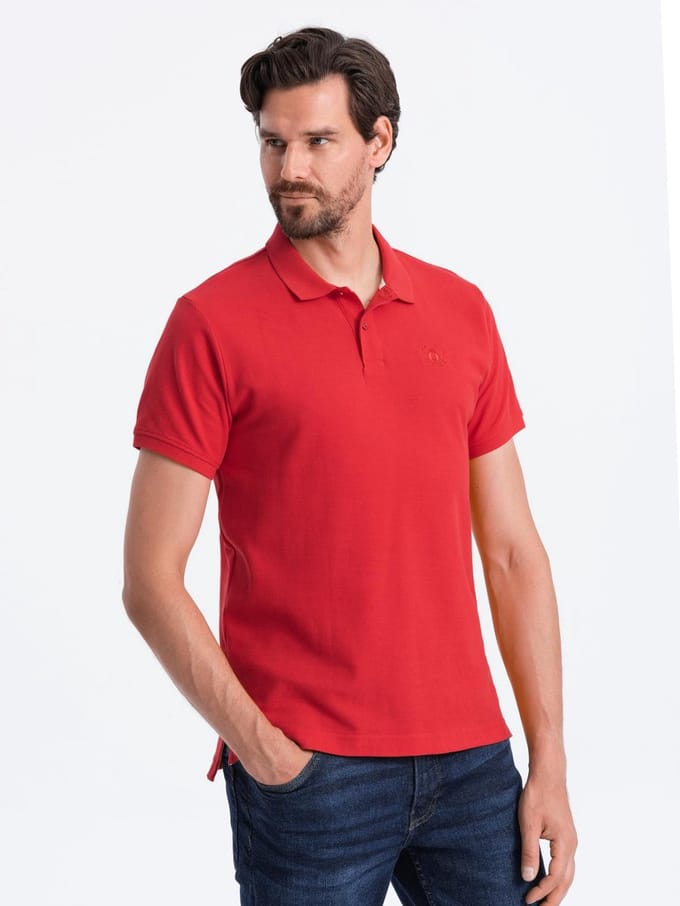 OMBRE T-shirt - Regular Fit - Katoen - Korte Mouw Rood M