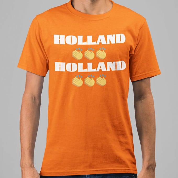 Oranje T-shirt "HOLLAND" XS