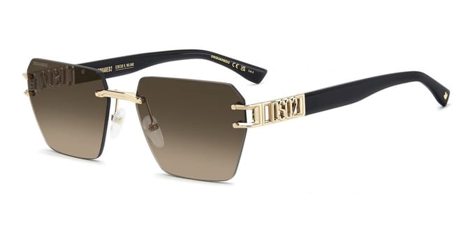 Dsquared2 D2 0173/S GOLD/BROWN SHADED 58/17/145 Herrenbrillen Zonnebrillen