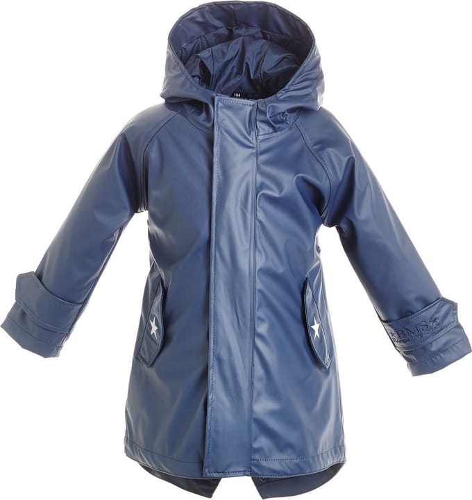 BMS kinderregenjas HafenCity Coat Kids PU/voering marineblauw