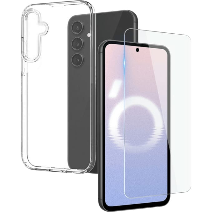 Northjo Samsung Galaxy S24 FE Hoesje en Screenprotector Transparant