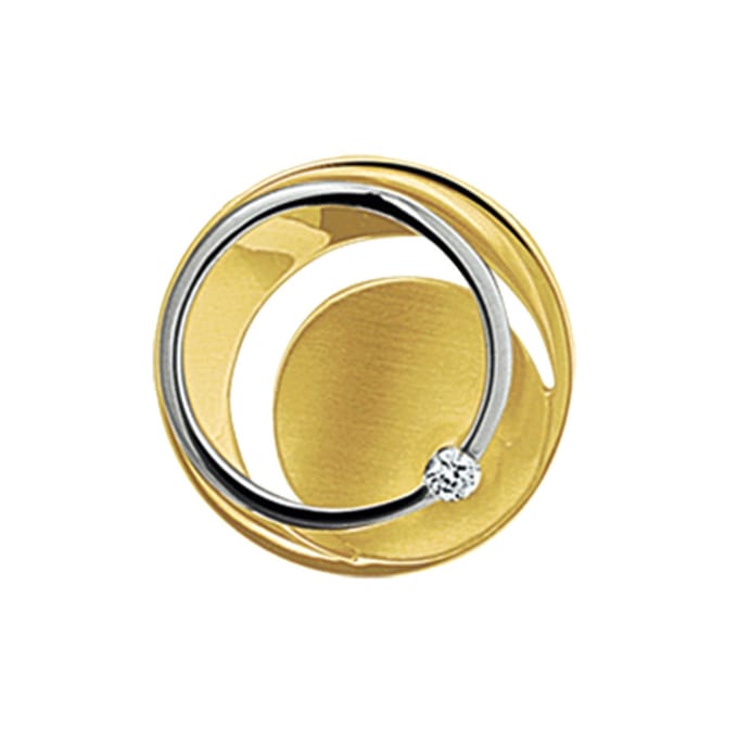 The Jewelry Collection Hanger Diamant 0.03ct H Si - Bicolor Goud