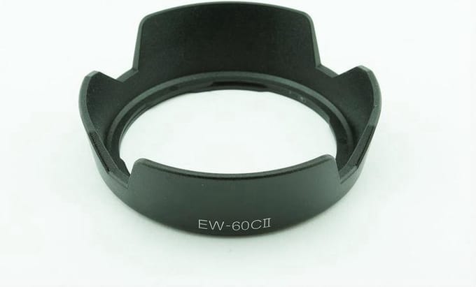 Zonnekap EW-60C II Canon Lens EF-S 18-55 EF 28-80 - Zwart