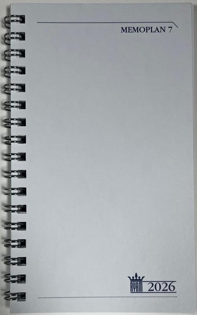 Ryam Memoplan 7 Staand - Agenda 2026 - Wit - Weekoverzicht - A6 (9x15,1cm)
