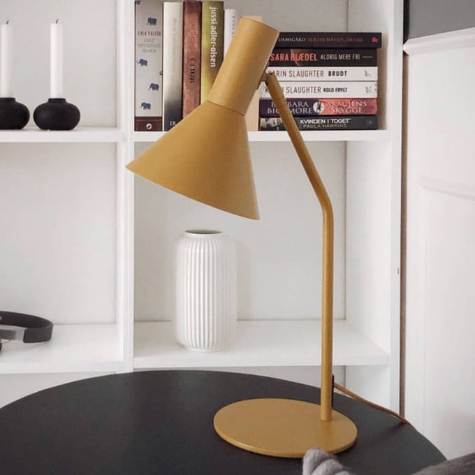 FRANDSEN Tafellamp Lyss, lichtbruin, metaal, 50 cm, E27