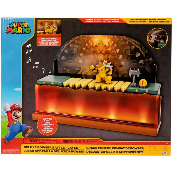Bouwsets Jakks Pacific Super Mario Bros Deluxe Bowser Battle