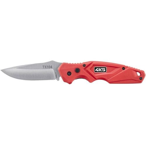 4K5 Tools TK 104 DropPoint Knife 600.104A Klapmes Met holster Rood