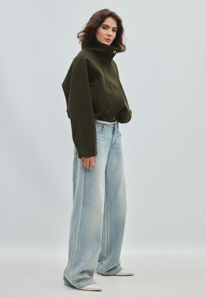 Stradivarius Jack met ballonmodel en zachte touch  Kaki XL