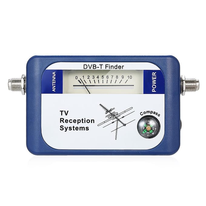 Digitale satellietsignaalzoeker Meterantenne met ontvangstsystemen donkerblauwe kleur