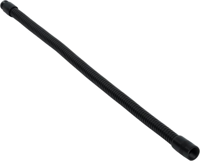 Flexibele zwarte gooseneck voor microfoon, 19 inch lengte, geschikt voor statief bevestiging