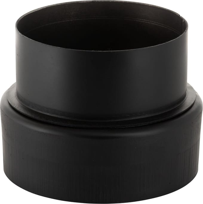 Verloop Ø180m / Ø150v 2mm Zwart.