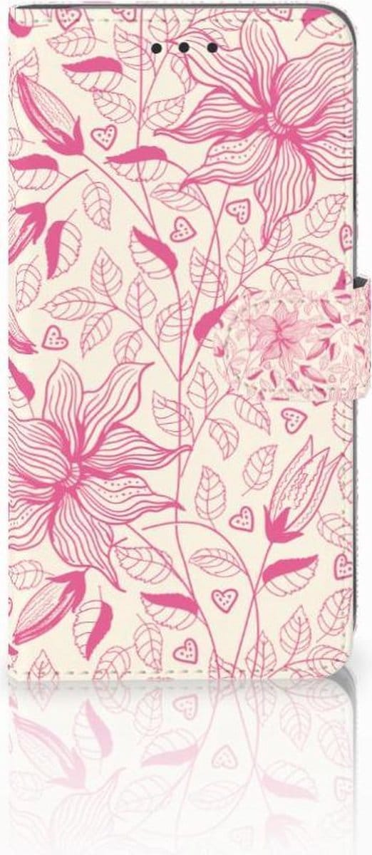 Apple iPhone Xs Max Hoesje Pink Flowers
