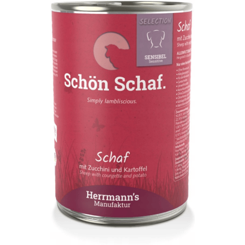 Herrmann's Selection Sensible 12 x 400 g - Schaap met bio courgettes & bio aardappelen
