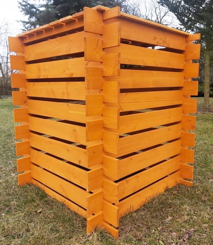 Houten Compostbak - Tuinbak Afvalbak - Compost Maken - Met Dak - 700 Liter