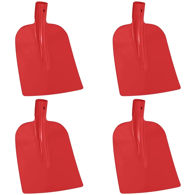 vidaXL - Schep - Hoofd - 4 - st - Rood - 32 - x - 24,5 - cm - Gepoedercoat - staal