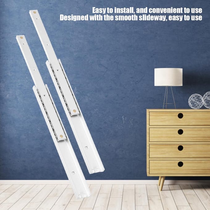 2 stuks/set Mini Aluminiumlegering Duurzame Gladde Glijbaan voor Lade Kast(140mm)