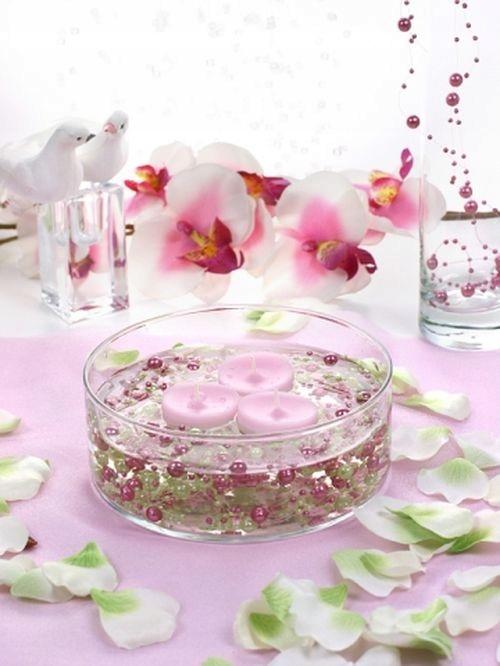 Partydeco - Floating Candle Disc Cream (50st)