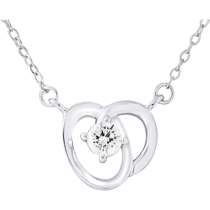 Zilver 925 zirkoniumoxide bloem ketting