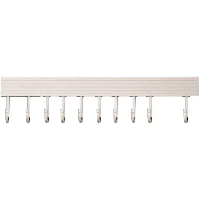 Wandmontage Keukenhakenrek Ruimte Aluminium Keukengerei Hanger Punch Free Lepel Schop white