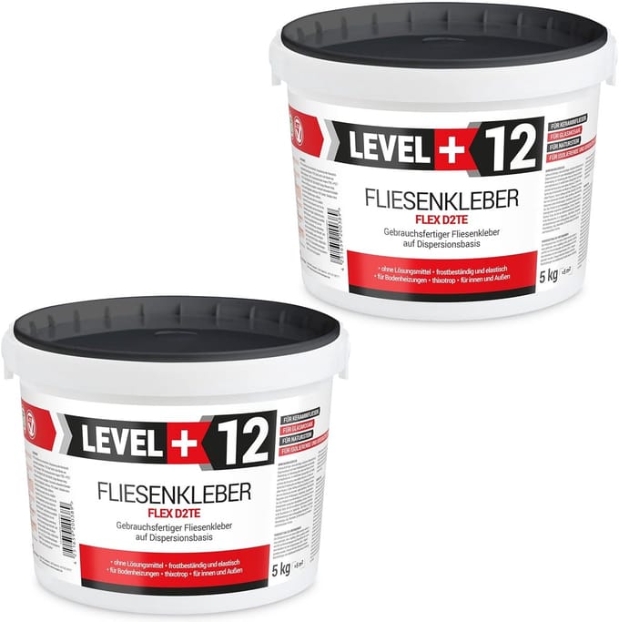 Tegellijm - Kant-en-klaar - Binnen en buiten - Vorstbestendig en elastisch - 5 kg + 5 kg - Wit