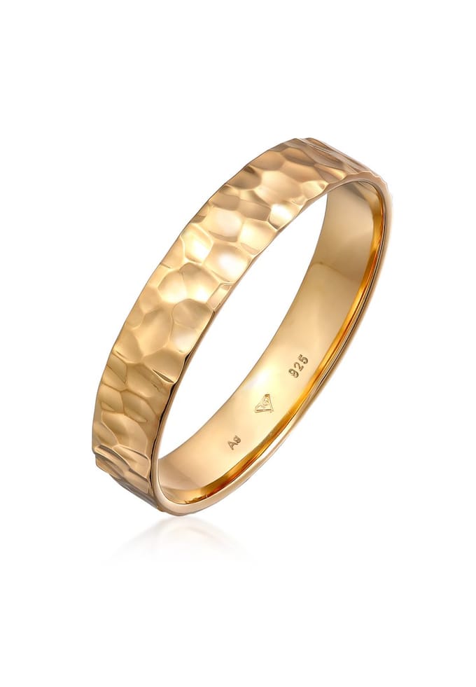 KUZZOI - Ring - Heren Band Organisch Gestructureerd in 925 Sterling Zilver - Heren