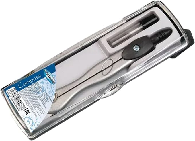 Centrum Passer set - 2-delig - 11 cm - voor school - wiskunde - met potloodvullingen