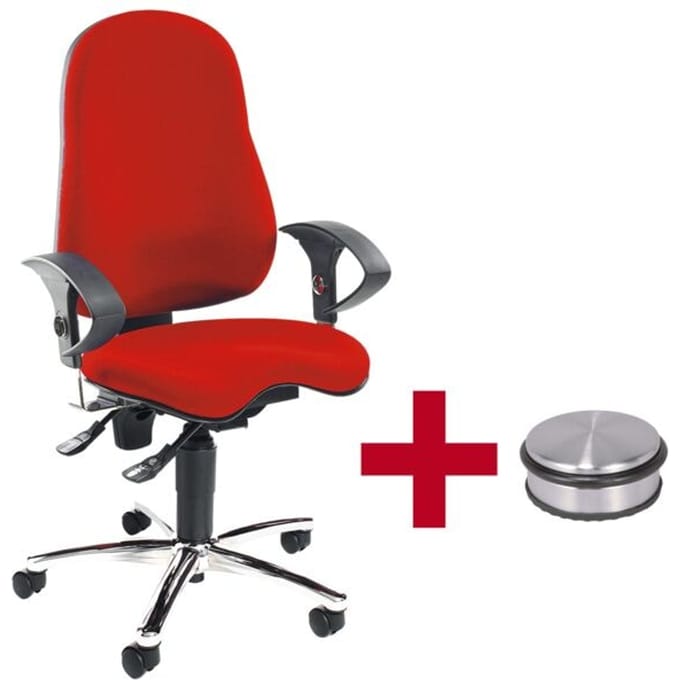 Bureaustoel »Sitness 10« (met armleuningen) incl. GRATIS deurstopper »Disc«