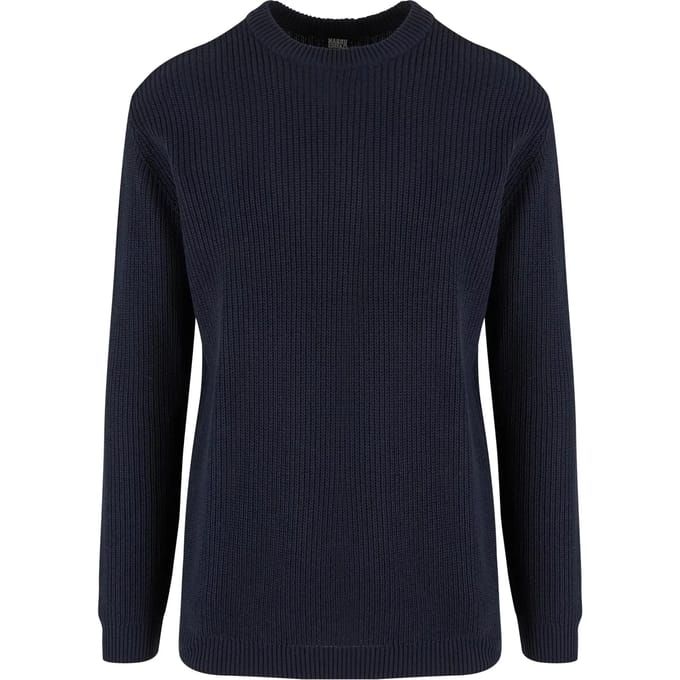Urban Classics - Rib Basic Sweater/trui - S - Donkerblauw