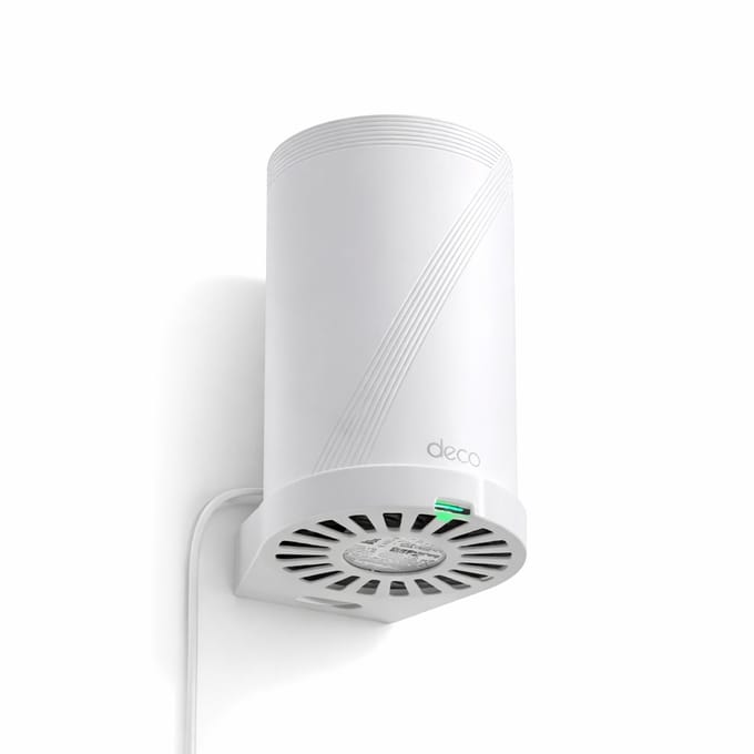 Alvora wandhouder geschikt voor TP-Link Deco BE65 / BE63 - Wifi 7 router muurbeugel - Kabelmanagement - Wit