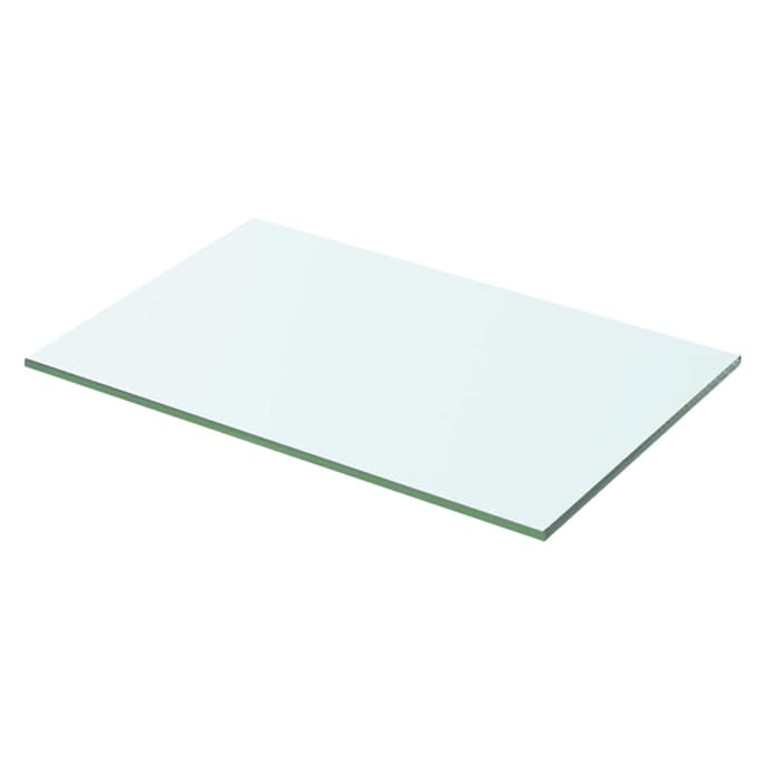vidaXL - Wandschap - transparant - 50x25 - cm - glas