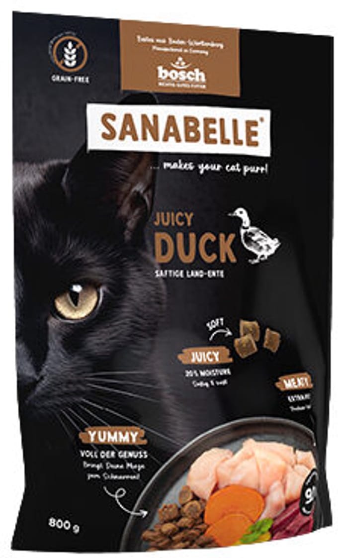 Sanabelle Juicy Kattensnack - Eend - 800 g