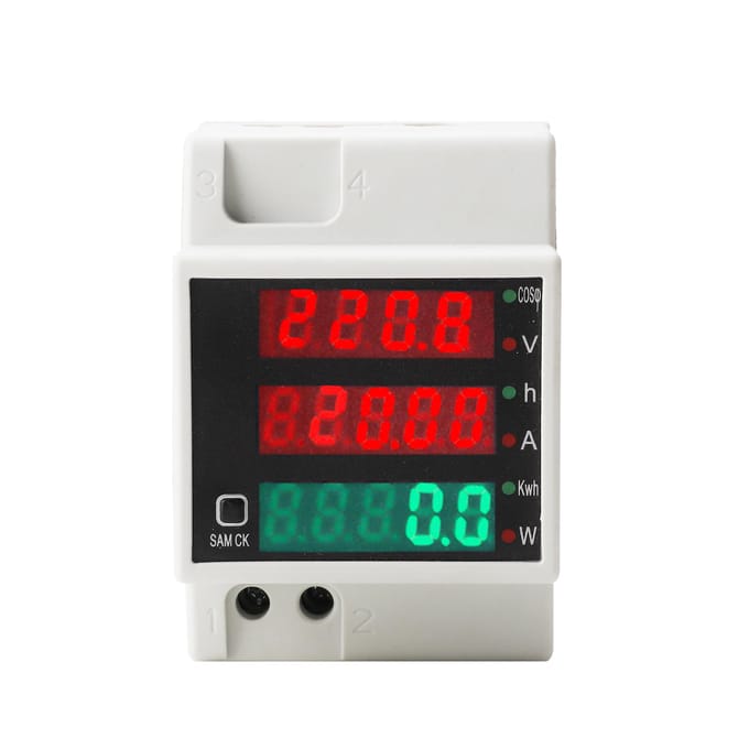 AC80-300V 100A Digitale Energiemeter DIN Rail Multimeter Elektrische Vermogensmeter kWh Meter wit