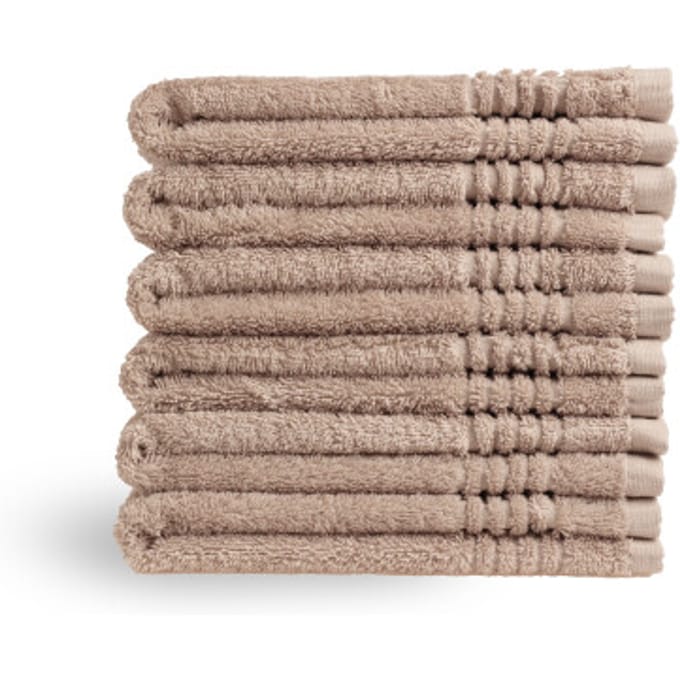 PHLOX Supreme Gastendoekjes 30x50 - set van 6 - Zware kwaliteit 600 g/m2 - Sand