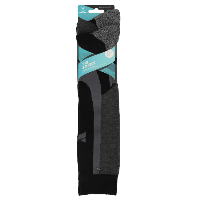 Morethansocks - Skisokken uniseks - 2-Paar - Rood / 42/45