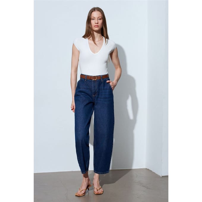 Slim Fit Crop Jersey Top