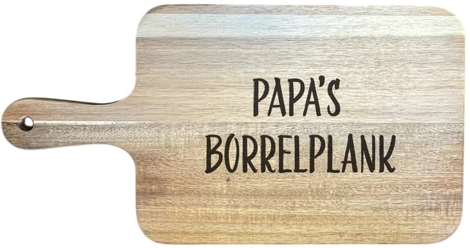 Borrelplank - Papa's borrelplank - serveerplank met handvat - Vaderdag cadeau - cadeautip
