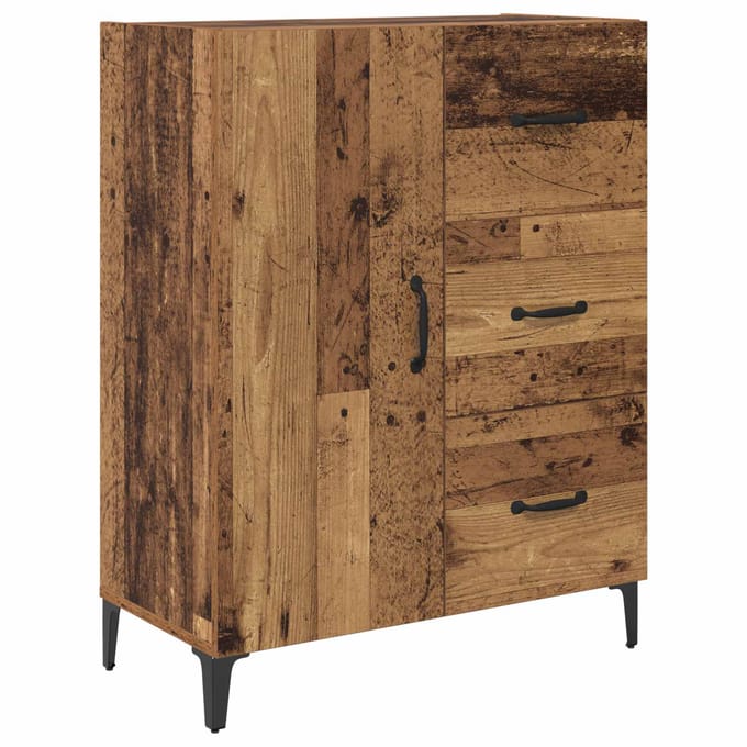 vidaXL - Dressoir - Oudhout - 69,5 - x - 34 - x - 90 - cm - Bewerkt - hout