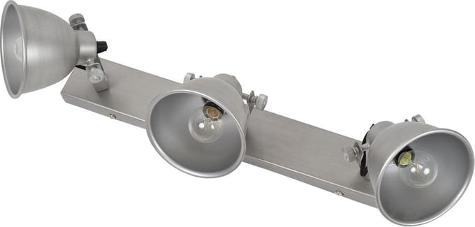 Urban Interiors Industrial 3 lichts Plafondspot Zink - Stelbaar - 13x51x20