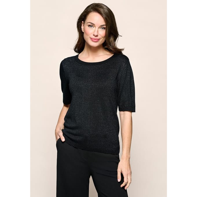 Audrey Lurex Top Zwart