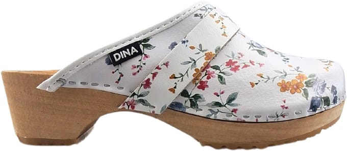 DINA dames klompen zweedse muilen bloemetjes