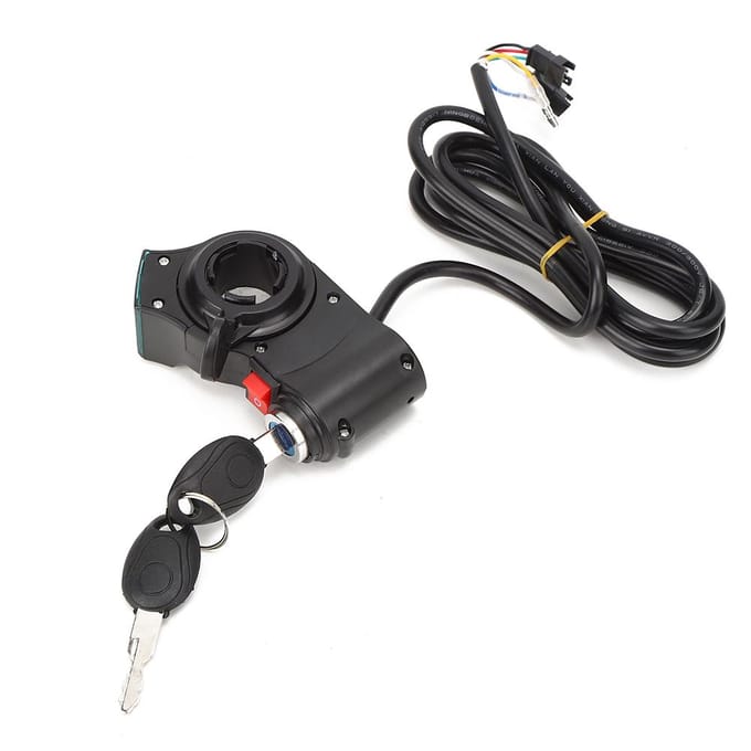 Poignée d'accélérateur pour scooter électrique, verrou et interrupteur à écran rouge, accessoires noirs gray