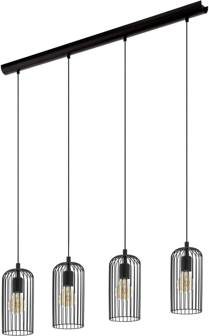 EGLO Roccamena 1 Hanglamp - E27 - 97,5 cm - Zwart